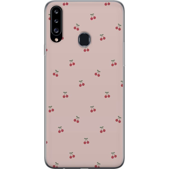 Mobilcover til Samsung Galaxy A20s med Kirsebær motiv i gruppen SMARTPHONES & TABLETS / Mobil Beskyttelse / Samsung hos TP E-commerce Nordic AB (A58884)