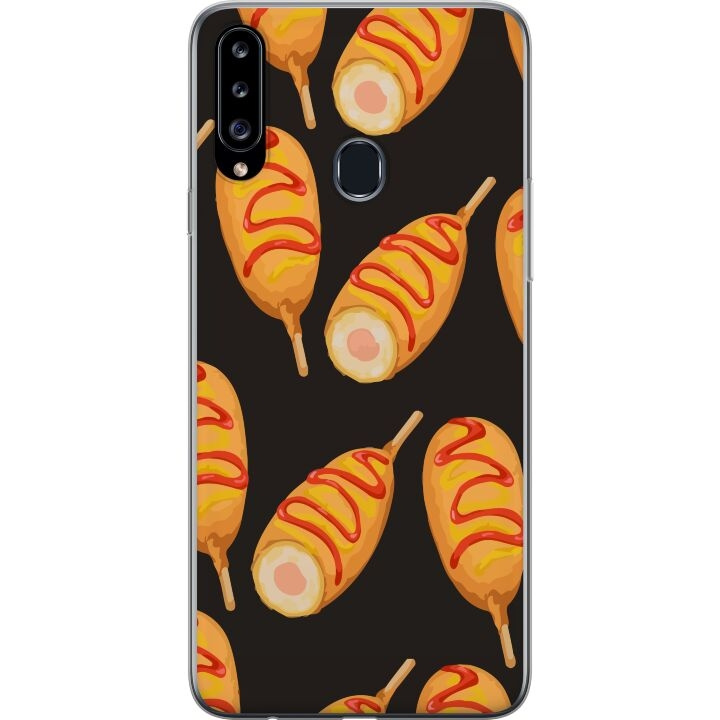 Mobilcover til Samsung Galaxy A20s med Kyllingedrumstick motiv i gruppen SMARTPHONES & TABLETS / Mobil Beskyttelse / Samsung hos TP E-commerce Nordic AB (A58886)