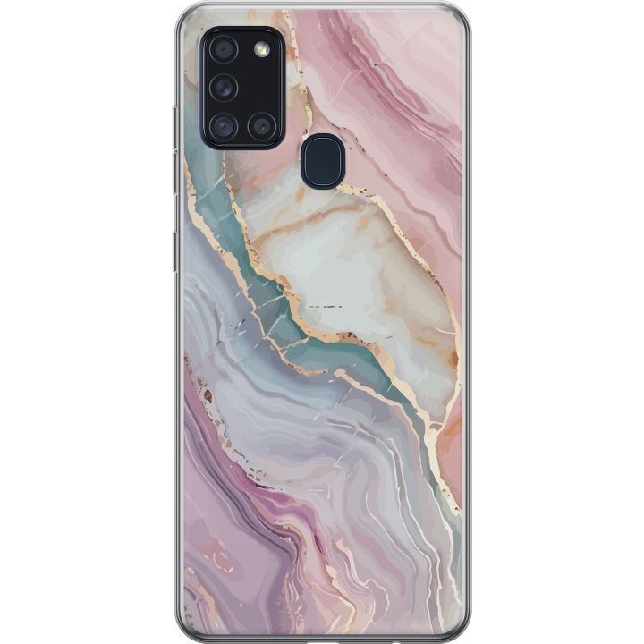 Mobilcover til Samsung Galaxy A21s med Marmor motiv i gruppen SMARTPHONES & TABLETS / Mobil Beskyttelse / Samsung hos TP E-commerce Nordic AB (A58953)