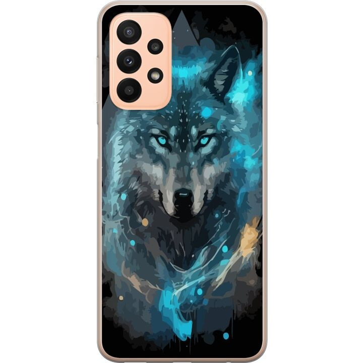 Mobilcover til Samsung Galaxy A23 med Ulve motiv i gruppen SMARTPHONES & TABLETS / Mobil Beskyttelse / Samsung hos TP E-commerce Nordic AB (A59044)