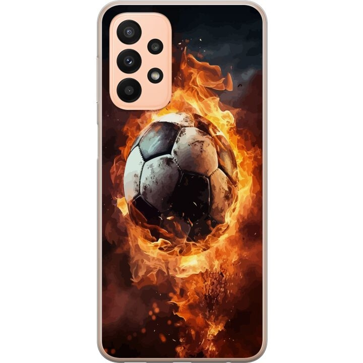 Mobilcover til Samsung Galaxy A23 5G med Fodbold motiv i gruppen SMARTPHONES & TABLETS / Mobil Beskyttelse / Samsung hos TP E-commerce Nordic AB (A59087)