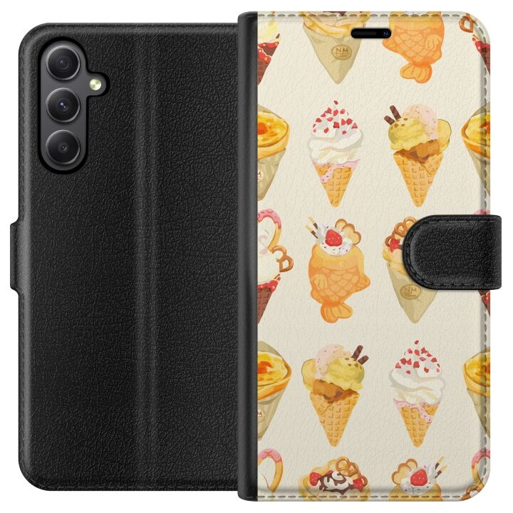 Tegnebogsetui til Samsung Galaxy A24 4G med Glasagtigt motiv i gruppen SMARTPHONES & TABLETS / Mobil Beskyttelse / Samsung hos TP E-commerce Nordic AB (A59104)