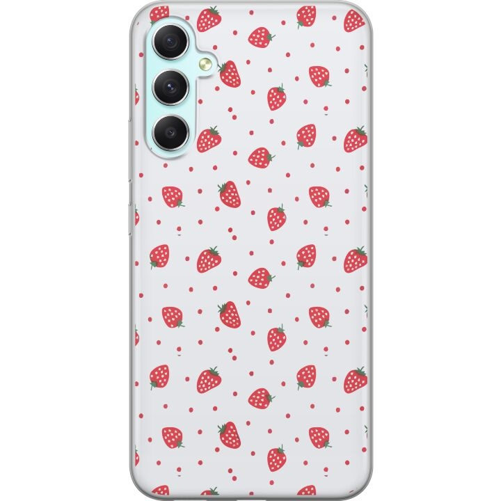 Mobilcover til Samsung Galaxy A34 med Jordbær motiv i gruppen SMARTPHONES & TABLETS / Mobil Beskyttelse / Samsung hos TP E-commerce Nordic AB (A59353)