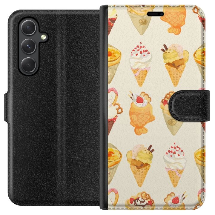 Tegnebogsetui til Samsung Galaxy A35 med Glasagtigt motiv i gruppen SMARTPHONES & TABLETS / Mobil Beskyttelse / Samsung hos TP E-commerce Nordic AB (A59374)