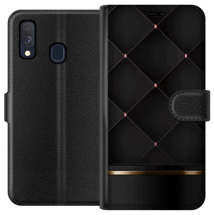 Tegnebogsetui til Samsung Galaxy A40 med Luksuslinje motiv i gruppen SMARTPHONES & TABLETS / Mobil Beskyttelse / Samsung hos TP E-commerce Nordic AB (A59459)