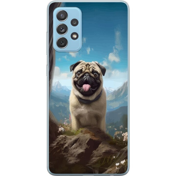 Mobilcover til Samsung Galaxy A52 5G med Glad Hund motiv i gruppen SMARTPHONES & TABLETS / Mobil Beskyttelse / Samsung hos TP E-commerce Nordic AB (A59759)