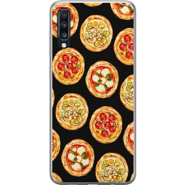 Mobilcover til Samsung Galaxy A70 med Pizza motiv i gruppen SMARTPHONES & TABLETS / Mobil Beskyttelse / Samsung hos TP E-commerce Nordic AB (A60024)