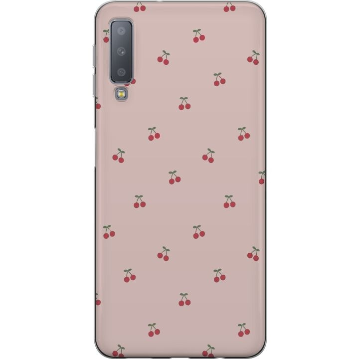 Mobilcover til Samsung Galaxy A7 (2018) med Kirsebær motiv i gruppen SMARTPHONES & TABLETS / Mobil Beskyttelse / Samsung hos TP E-commerce Nordic AB (A60207)
