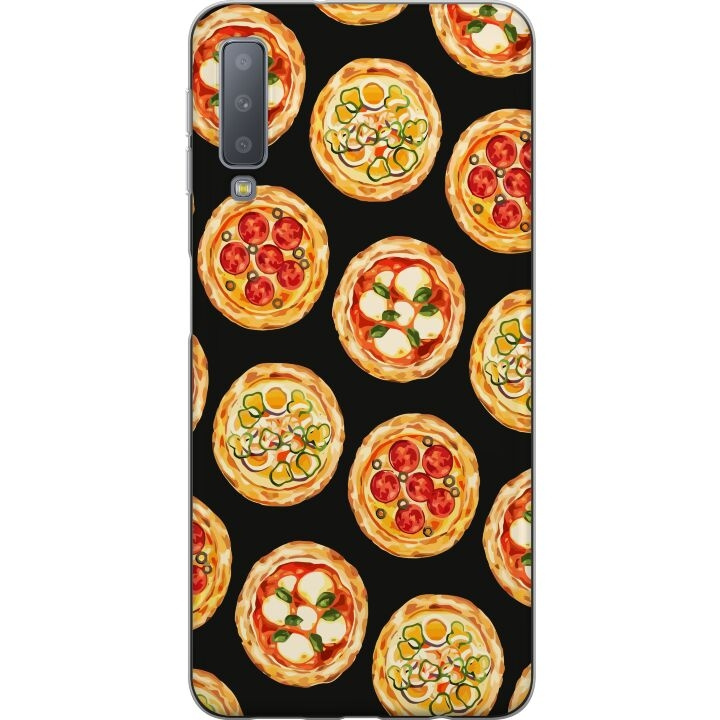 Mobilcover til Samsung Galaxy A7 (2018) med Pizza motiv i gruppen SMARTPHONES & TABLETS / Mobil Beskyttelse / Samsung hos TP E-commerce Nordic AB (A60213)