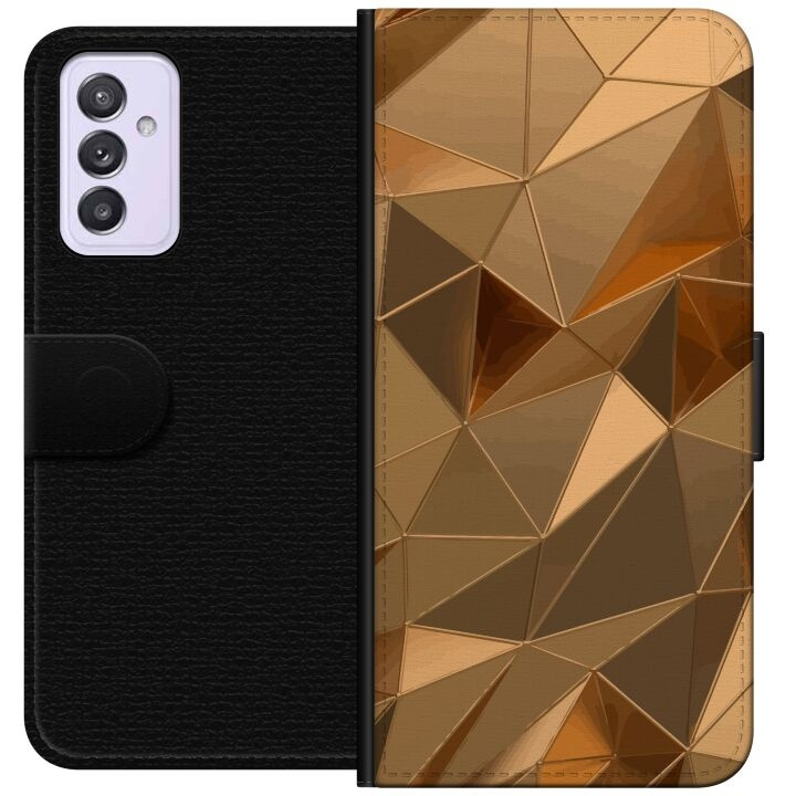 Tegnebogsetui til Samsung Galaxy A82 5G med 3D Guld motiv i gruppen SMARTPHONES & TABLETS / Mobil Beskyttelse / Samsung hos TP E-commerce Nordic AB (A60278)