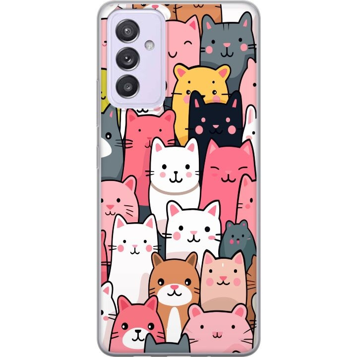 Mobilcover til Samsung Galaxy A82 5G med Katte mønster motiv i gruppen SMARTPHONES & TABLETS / Mobil Beskyttelse / Samsung hos TP E-commerce Nordic AB (A60289)