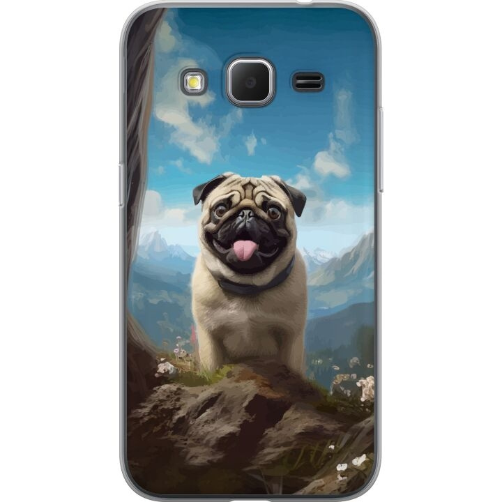 Mobilcover til Samsung Galaxy Core Prime med Glad Hund motiv i gruppen SMARTPHONES & TABLETS / Mobil Beskyttelse / Samsung hos TP E-commerce Nordic AB (A60380)