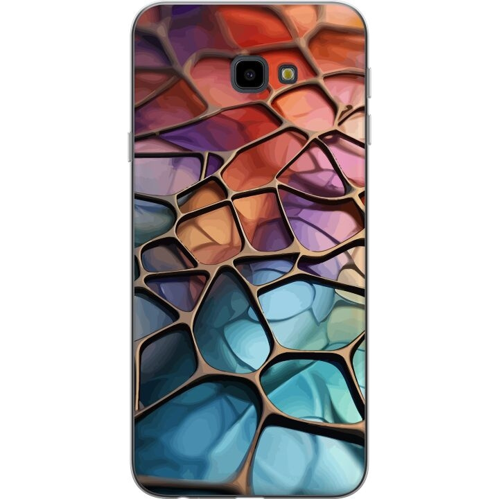 Mobilcover til Samsung Galaxy J4+ med Metallict mønster motiv i gruppen SMARTPHONES & TABLETS / Mobil Beskyttelse / Samsung hos TP E-commerce Nordic AB (A60426)