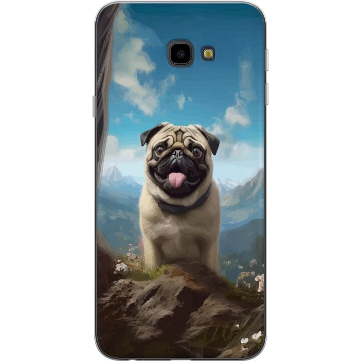 Mobilcover til Samsung Galaxy J4+ med Glad Hund motiv i gruppen SMARTPHONES & TABLETS / Mobil Beskyttelse / Samsung hos TP E-commerce Nordic AB (A60434)