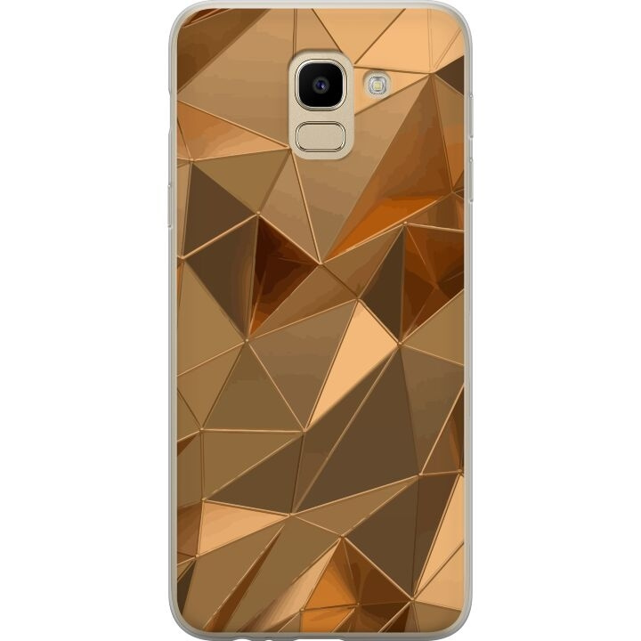 Mobilcover til Samsung Galaxy J6 med 3D Guld motiv i gruppen SMARTPHONES & TABLETS / Mobil Beskyttelse / Samsung hos TP E-commerce Nordic AB (A60494)