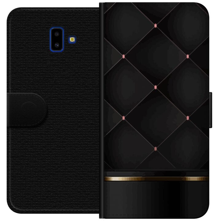 Tegnebogsetui til Samsung Galaxy J6+ med Luksuslinje motiv i gruppen SMARTPHONES & TABLETS / Mobil Beskyttelse / Samsung hos TP E-commerce Nordic AB (A60512)