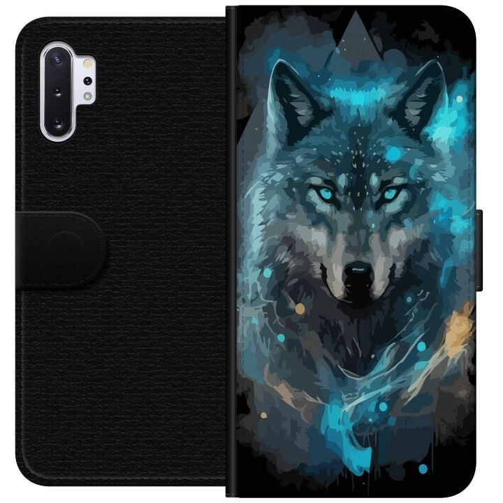 Tegnebogsetui til Samsung Galaxy Note10+ med Ulve motiv i gruppen SMARTPHONES & TABLETS / Mobil Beskyttelse / Samsung hos TP E-commerce Nordic AB (A60583)