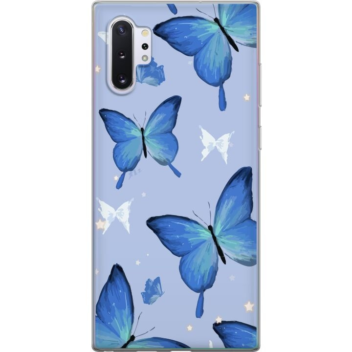 Mobilcover til Samsung Galaxy Note10+ med Blå sommerfugle motiv i gruppen SMARTPHONES & TABLETS / Mobil Beskyttelse / Samsung hos TP E-commerce Nordic AB (A60621)