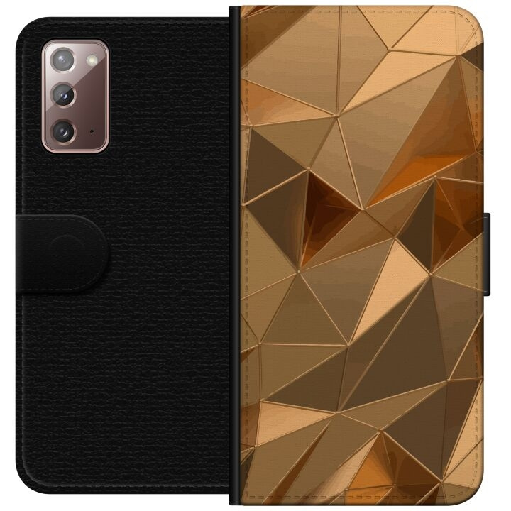 Tegnebogsetui til Samsung Galaxy Note20 med 3D Guld motiv i gruppen SMARTPHONES & TABLETS / Mobil Beskyttelse / Samsung hos TP E-commerce Nordic AB (A60656)