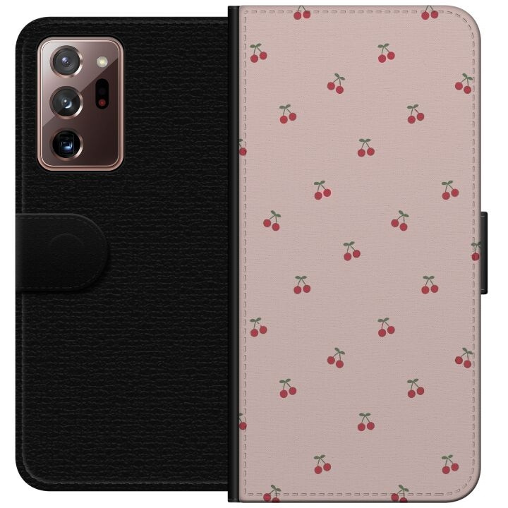 Tegnebogsetui til Samsung Galaxy Note20 Ultra med Kirsebær motiv i gruppen SMARTPHONES & TABLETS / Mobil Beskyttelse / Samsung hos TP E-commerce Nordic AB (A60693)