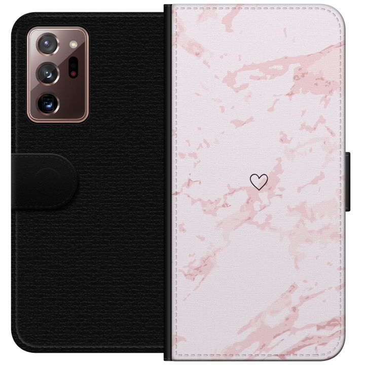 Tegnebogsetui til Samsung Galaxy Note20 Ultra med Rosa Hjerte motiv i gruppen SMARTPHONES & TABLETS / Mobil Beskyttelse / Samsung hos TP E-commerce Nordic AB (A60709)