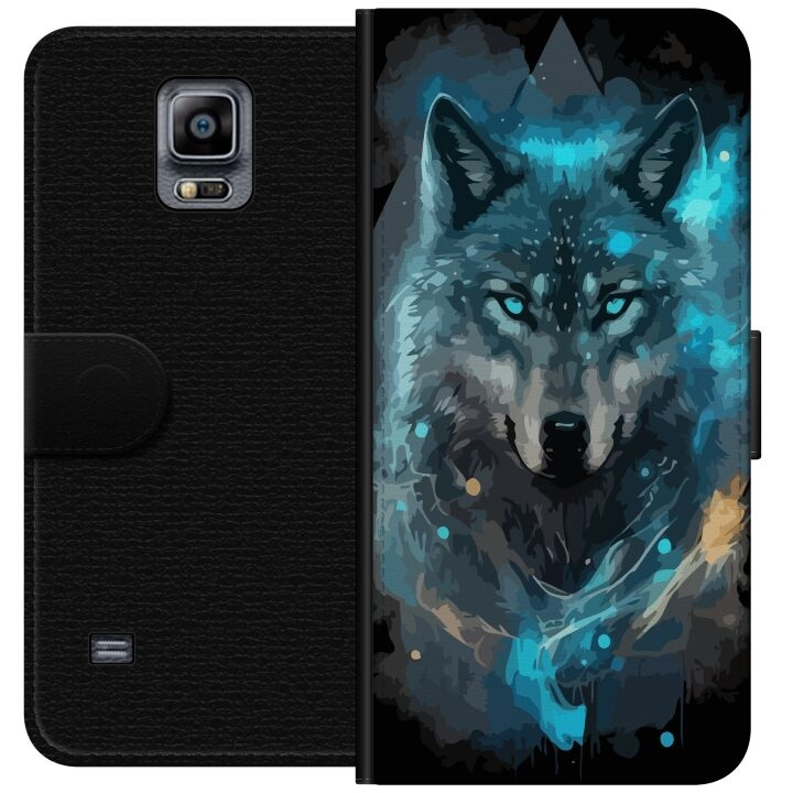 Tegnebogsetui til Samsung Galaxy Note 4 med Ulve motiv i gruppen SMARTPHONES & TABLETS / Mobil Beskyttelse / Samsung hos TP E-commerce Nordic AB (A60745)