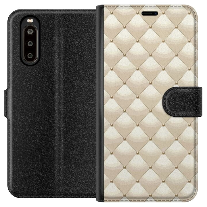 Tegnebogsetui til Sony Xperia 10 II med Guldglans motiv i gruppen SMARTPHONES & TABLETS / Mobil Beskyttelse / Sony hos TP E-commerce Nordic AB (A60874)