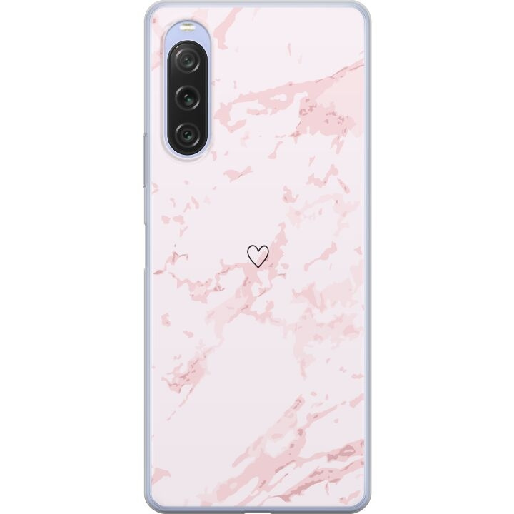 Mobilcover til Sony Xperia 10 V med Rosa Hjerte motiv i gruppen SMARTPHONES & TABLETS / Mobil Beskyttelse / Sony hos TP E-commerce Nordic AB (A61087)