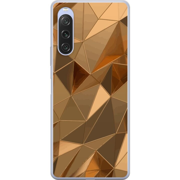Mobilcover til Sony Xperia 10 V med 3D Guld motiv i gruppen SMARTPHONES & TABLETS / Mobil Beskyttelse / Sony hos TP E-commerce Nordic AB (A61088)