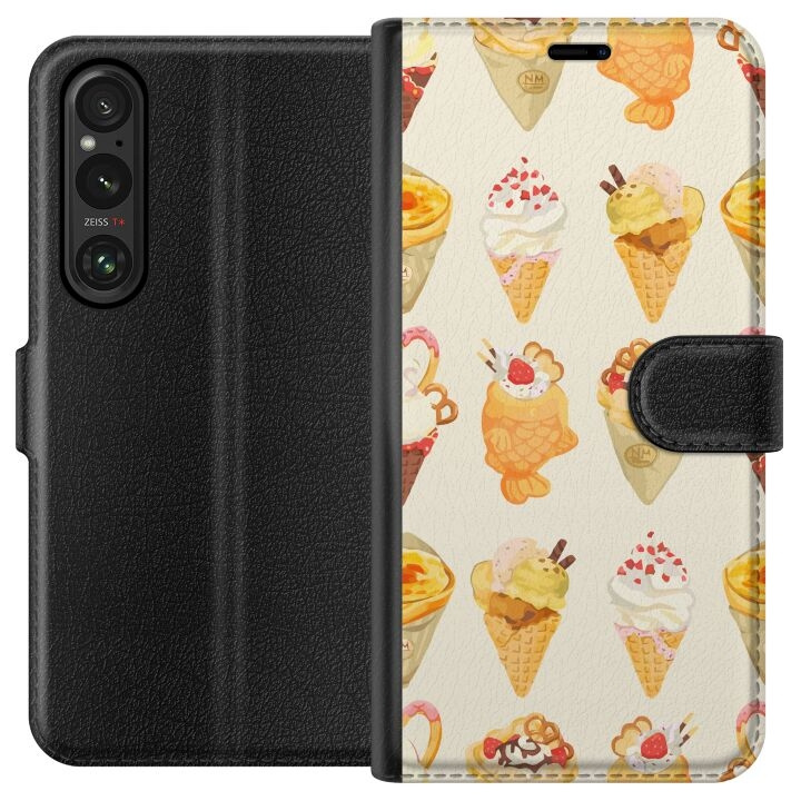 Tegnebogsetui til Sony Xperia 1 V med Glasagtigt motiv i gruppen SMARTPHONES & TABLETS / Mobil Beskyttelse / Sony hos TP E-commerce Nordic AB (A61291)