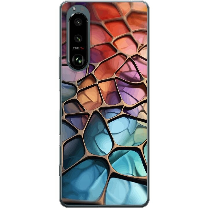 Mobilcover til Sony Xperia 5 III med Metallict mønster motiv i gruppen SMARTPHONES & TABLETS / Mobil Beskyttelse / Sony hos TP E-commerce Nordic AB (A61452)