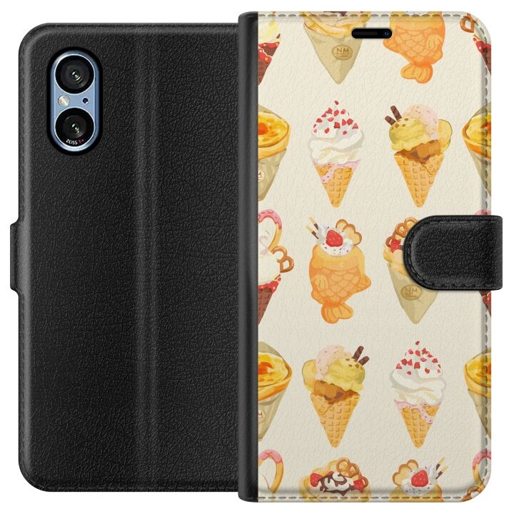 Tegnebogsetui til Sony Xperia 5 V med Glasagtigt motiv i gruppen SMARTPHONES & TABLETS / Mobil Beskyttelse / Sony hos TP E-commerce Nordic AB (A61534)