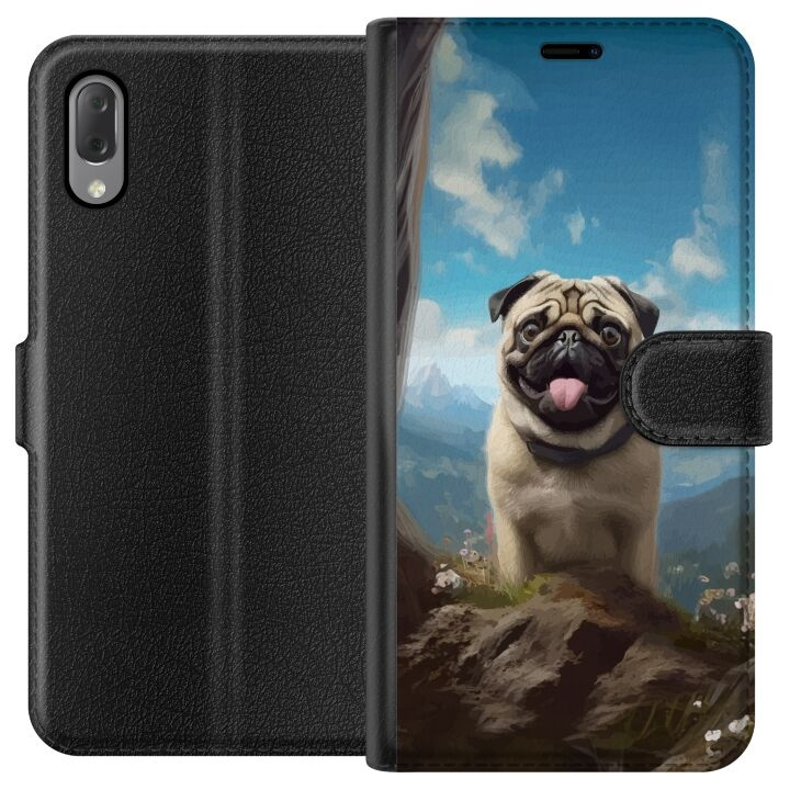 Tegnebogsetui til Sony Xperia L3 med Glad Hund motiv i gruppen SMARTPHONES & TABLETS / Mobil Beskyttelse / Sony hos TP E-commerce Nordic AB (A61622)