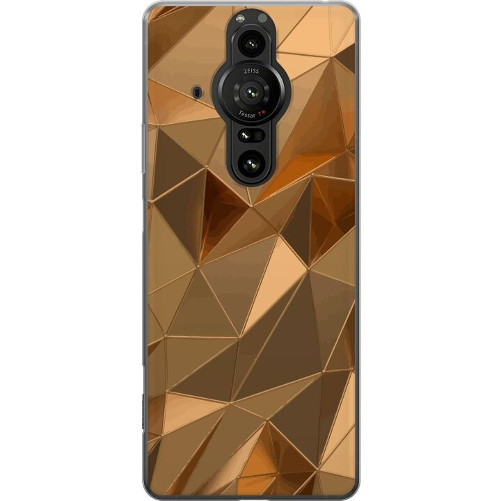 Mobilcover til Sony Xperia Pro-I med 3D Guld motiv i gruppen SMARTPHONES & TABLETS / Mobil Beskyttelse / Sony hos TP E-commerce Nordic AB (A61709)