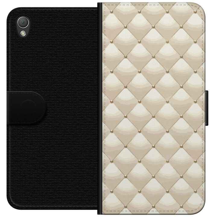 Tegnebogsetui til Sony Xperia Z3 med Guldglans motiv i gruppen SMARTPHONES & TABLETS / Mobil Beskyttelse / Sony hos TP E-commerce Nordic AB (A61765)
