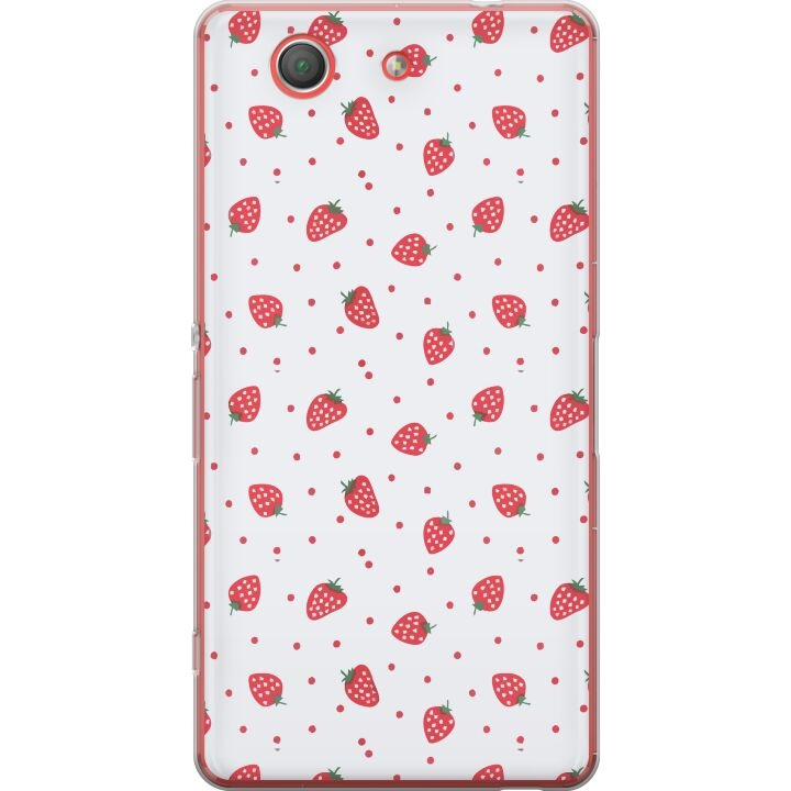 Mobilcover til Sony Xperia Z3 Compact med Jordbær motiv i gruppen SMARTPHONES & TABLETS / Mobil Beskyttelse / Sony hos TP E-commerce Nordic AB (A61783)