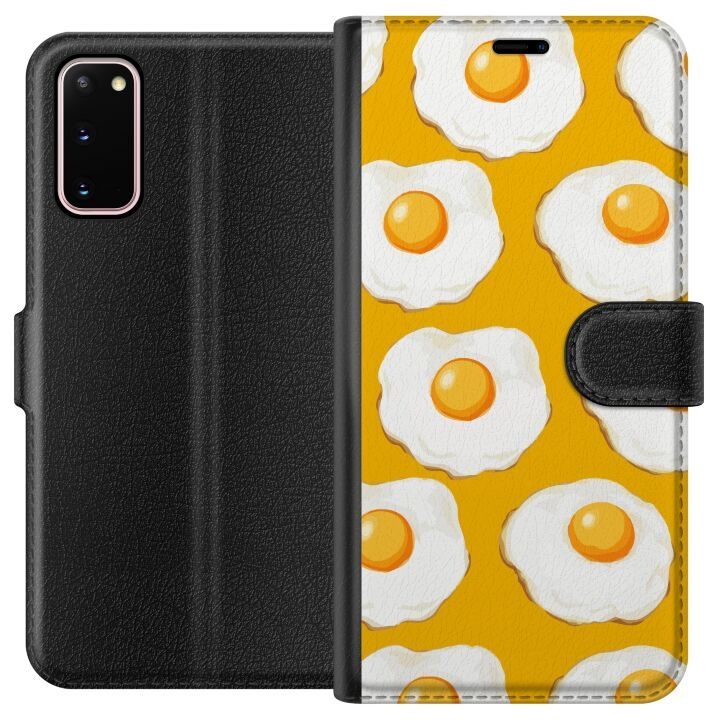 Tegnebogsetui til Samsung Galaxy S20 med Stegt æg motiv i gruppen SMARTPHONES & TABLETS / Mobil Beskyttelse / Samsung hos TP E-commerce Nordic AB (A62038)