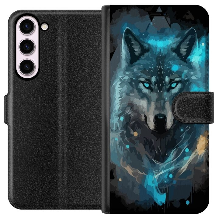 Tegnebogsetui til Samsung Galaxy S23+ med Ulve motiv i gruppen SMARTPHONES & TABLETS / Mobil Beskyttelse / Samsung hos TP E-commerce Nordic AB (A62743)