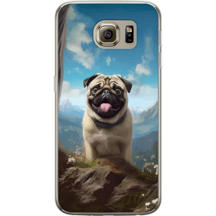 Mobilcover til Samsung Galaxy S6 med Glad Hund motiv i gruppen SMARTPHONES & TABLETS / Mobil Beskyttelse / Samsung hos TP E-commerce Nordic AB (A63026)