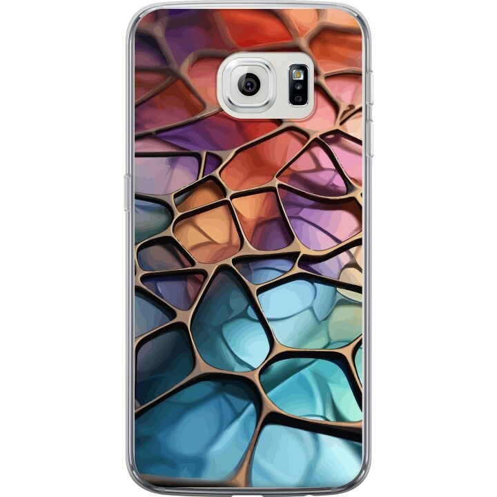 Mobilcover til Samsung Galaxy S6 edge med Metallict mønster motiv i gruppen SMARTPHONES & TABLETS / Mobil Beskyttelse / Samsung hos TP E-commerce Nordic AB (A63045)