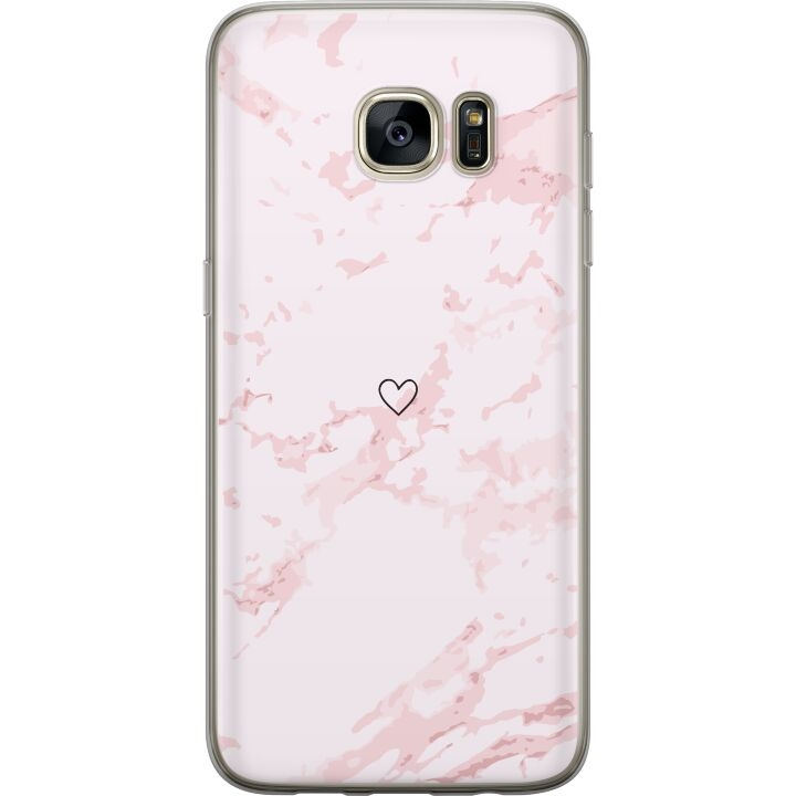 Mobilcover til Samsung Galaxy S7 edge med Rosa Hjerte motiv i gruppen SMARTPHONES & TABLETS / Mobil Beskyttelse / Samsung hos TP E-commerce Nordic AB (A63139)