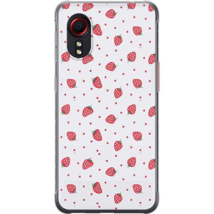 Mobilcover til Samsung Galaxy Xcover 5 med Jordbær motiv i gruppen SMARTPHONES & TABLETS / Mobil Beskyttelse / Samsung hos TP E-commerce Nordic AB (A63457)
