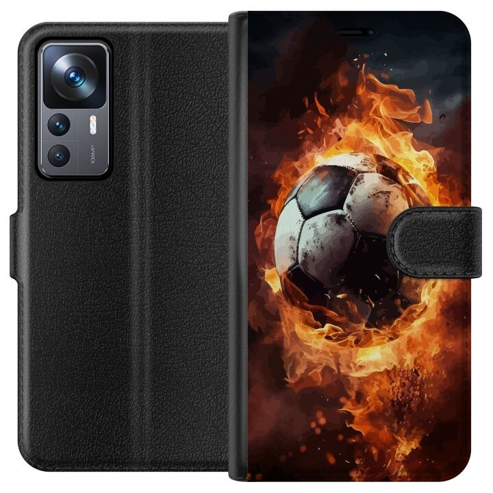 Tegnebogsetui til Xiaomi 12T med Fodbold motiv i gruppen SMARTPHONES & TABLETS / Mobil Beskyttelse / Xiaomi hos TP E-commerce Nordic AB (A63974)