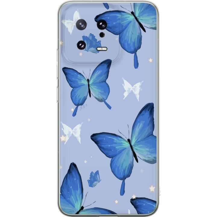 Mobilcover til Xiaomi 13 med Blå sommerfugle motiv i gruppen SMARTPHONES & TABLETS / Mobil Beskyttelse / Xiaomi hos TP E-commerce Nordic AB (A64104)