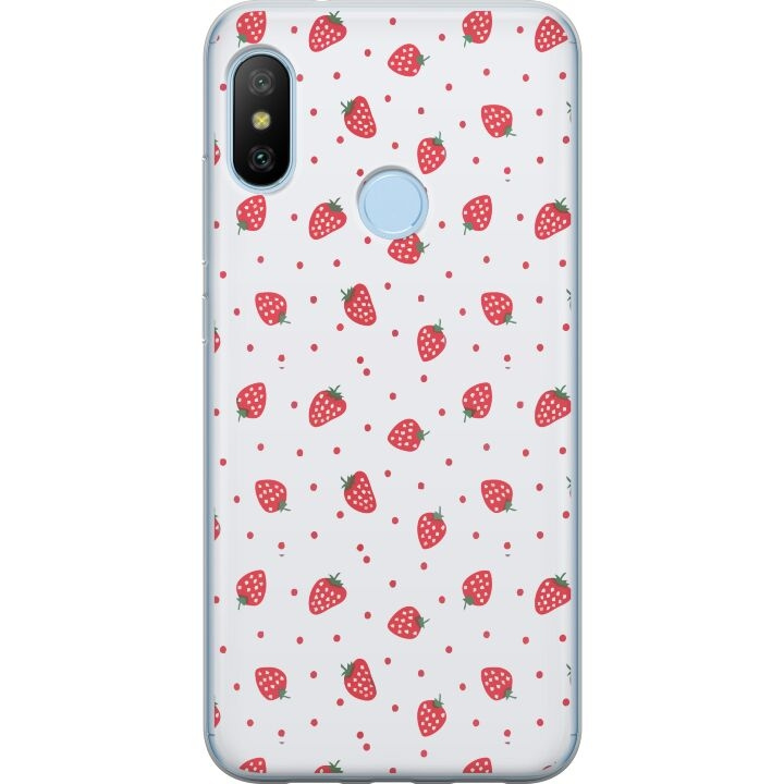 Mobilcover til Xiaomi Mi A2 Lite med Jordbær motiv i gruppen SMARTPHONES & TABLETS / Mobil Beskyttelse / Xiaomi hos TP E-commerce Nordic AB (A64429)