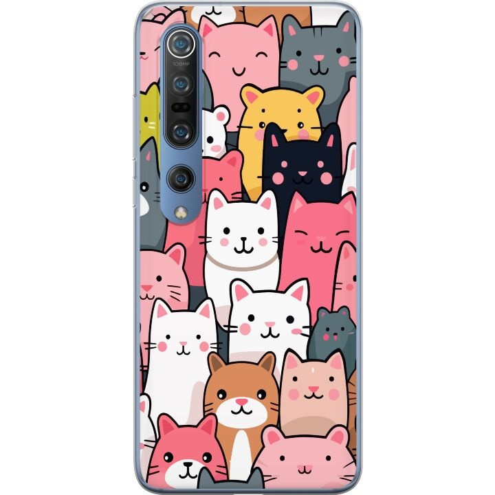 Mobilcover til Xiaomi Mi 10 Pro 5G med Katte mønster motiv i gruppen SMARTPHONES & TABLETS / Mobil Beskyttelse / Xiaomi hos TP E-commerce Nordic AB (A64582)