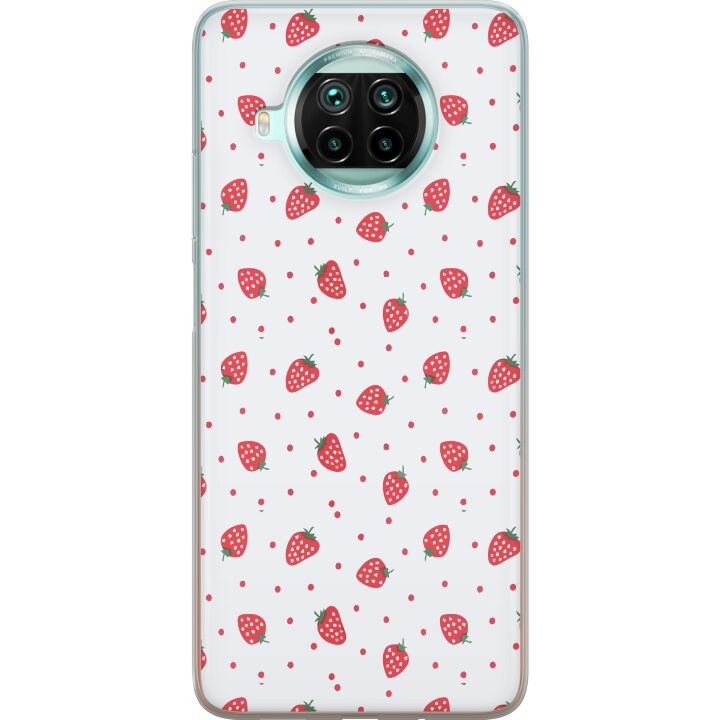 Mobilcover til Xiaomi Mi 10T Lite 5G med Jordbær motiv i gruppen SMARTPHONES & TABLETS / Mobil Beskyttelse / Xiaomi hos TP E-commerce Nordic AB (A64672)