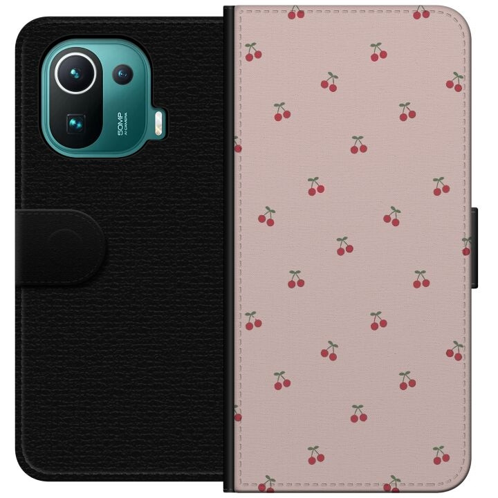 Tegnebogsetui til Xiaomi Mi 11 Pro med Kirsebær motiv i gruppen SMARTPHONES & TABLETS / Mobil Beskyttelse / Xiaomi hos TP E-commerce Nordic AB (A64905)