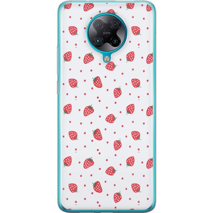 Mobilcover til Xiaomi Poco F2 Pro med Jordbær motiv i gruppen SMARTPHONES & TABLETS / Mobil Beskyttelse / Xiaomi hos TP E-commerce Nordic AB (A65212)
