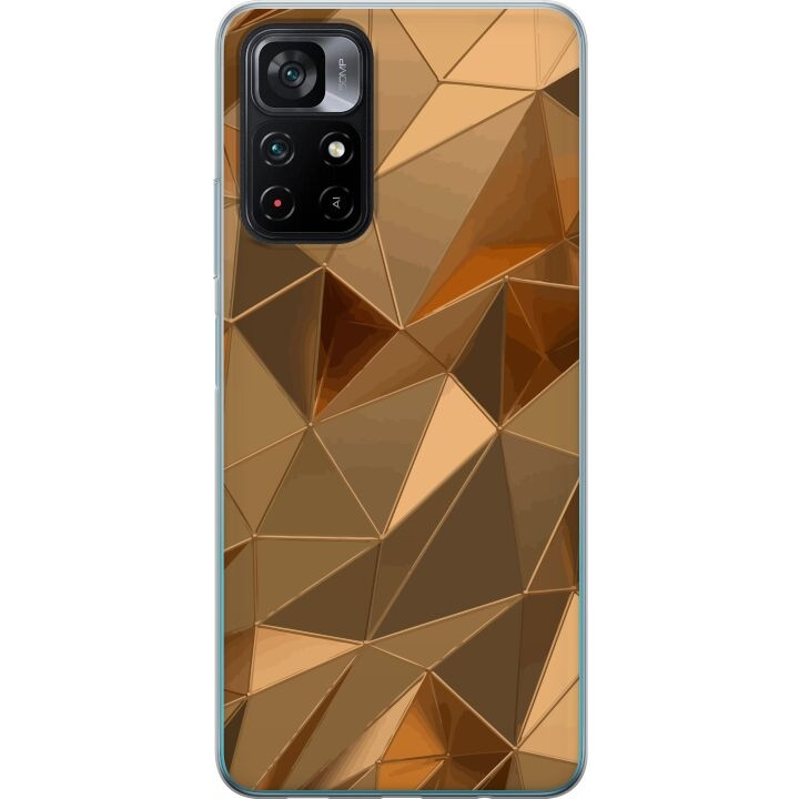 Mobilcover til Xiaomi Poco M4 Pro 5G med 3D Guld motiv i gruppen SMARTPHONES & TABLETS / Mobil Beskyttelse / Xiaomi hos TP E-commerce Nordic AB (A65354)